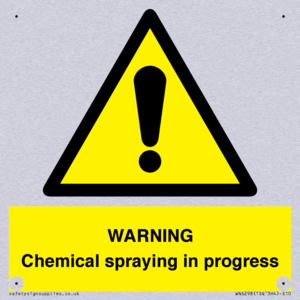 WARNING Chemical spraying in progress